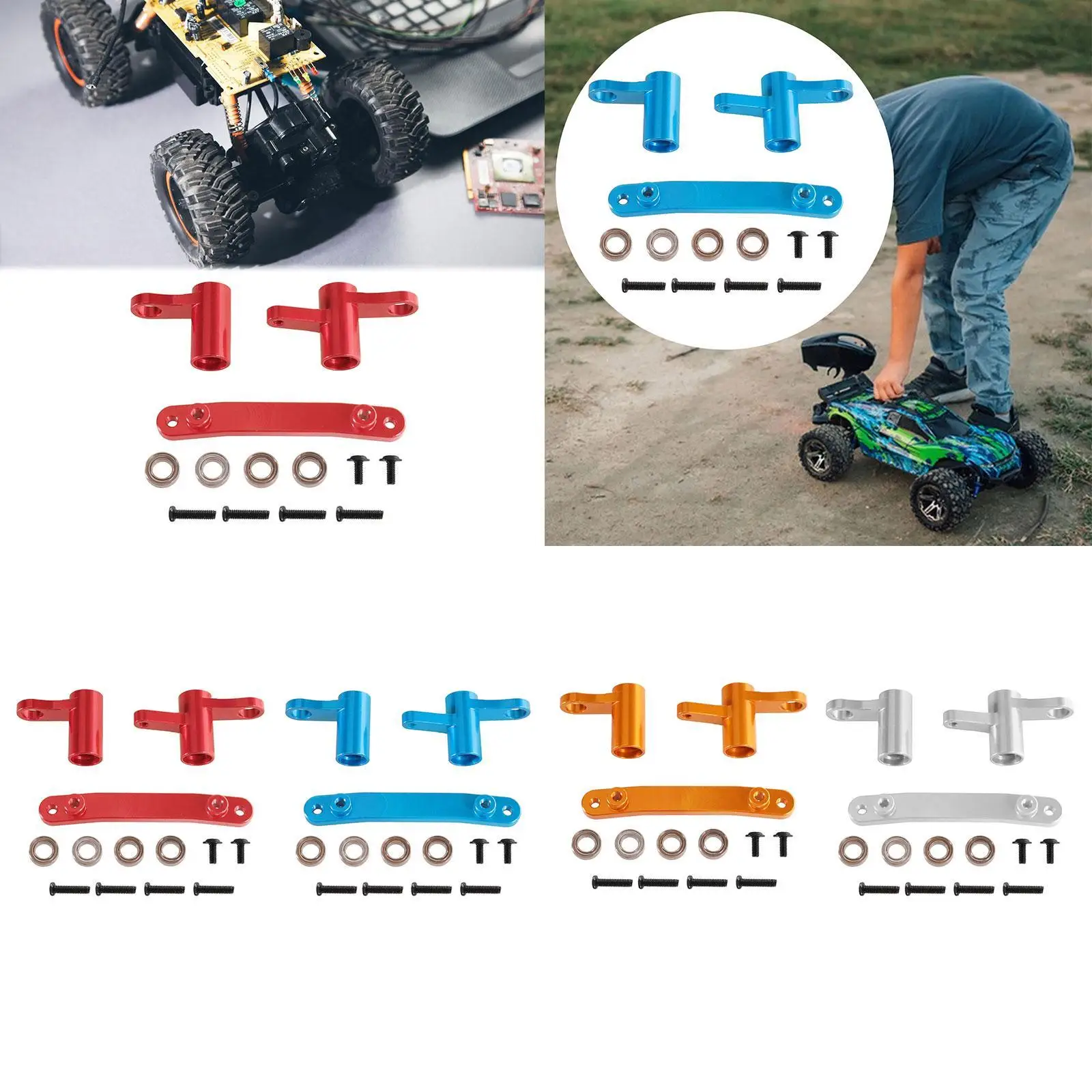 

1/16 Рулевое управление радиоуправляемого автомобиля Детали радиоуправляемого автомобиля Стильные компоненты радиоуправления с подшипниками