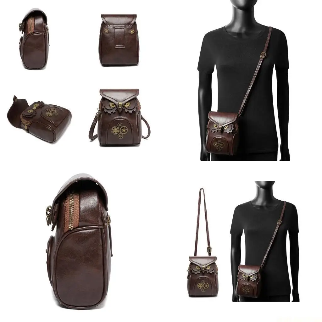 

X90D Креативная сумка через плечо с изображением совы, средневековая сумка-мессенджер, сумка через плечо из искусственной кожи,