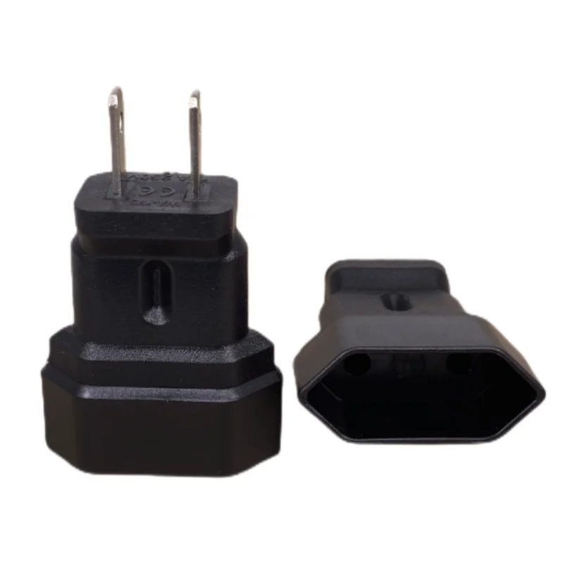 الولايات المتحدة 2-دبابيس مسطحة نوع أ محول السفر ، التيار المتناوب قابس الطاقة محول الأوروبي CEE7/16 وعاء إلى NEMA 1-15P 250 فولت 10A