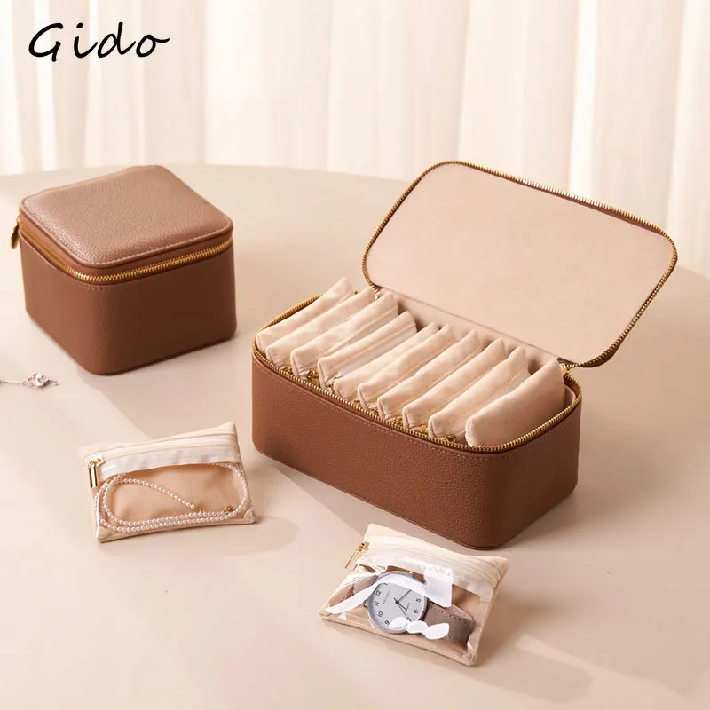 

Large Premium Jewelry Box Organizer Anti Tarnish Travel Case for Necklace Ring Earrings Elegant Storage with Felt Lining