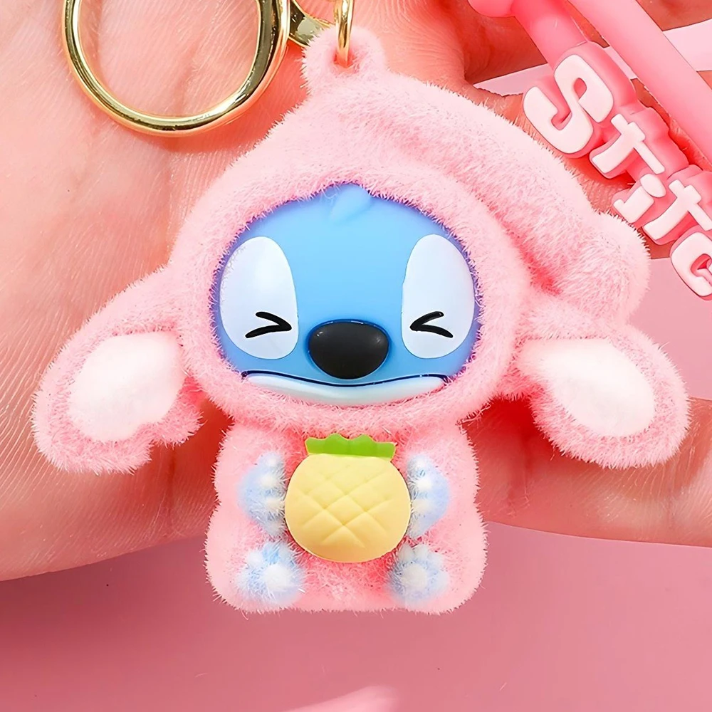 Lilo & Stitch Stitch Keychain Gift Set – Adorable Pink Anime Keychain for Bag or Car Keys at an Amazing Price!