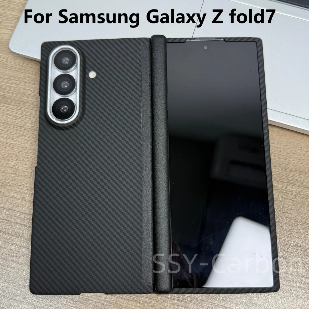 

Для Samsung Galaxy Z Fold 7 Fold7 Карбоновый чехол из кевлара и арамида Magsafe Магнитный чехол с прочным шарниром центральной оси