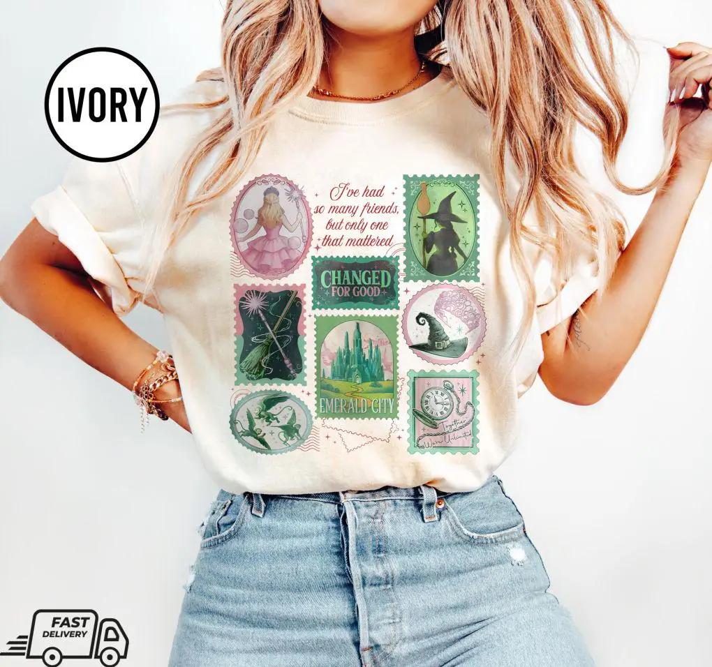 قميص شريري تم تغييره لقميص جيد، تي شيرت ساحر مضاد للجاذبية، قميص موسيقى كلاسيكي باللون الأخضر الوردي، هدية عصا المكنسة لها