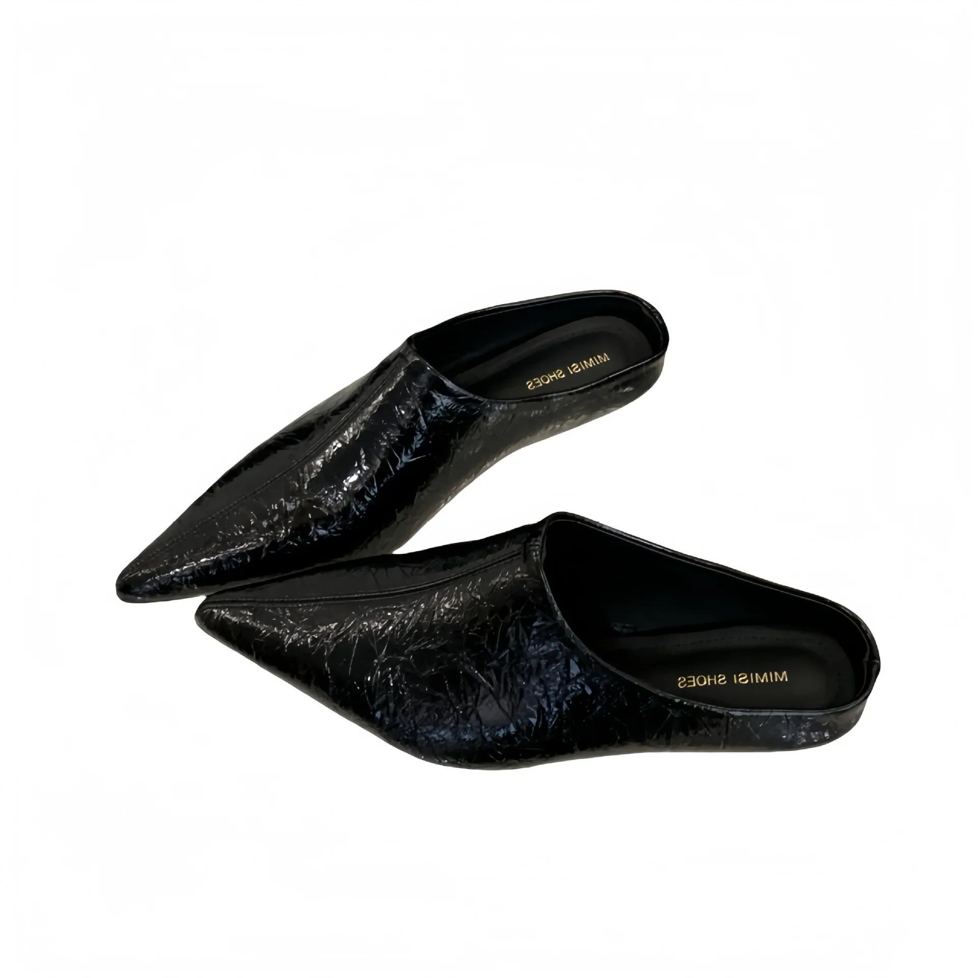 Halbschuhe Gummi Rom Hufabsätze Stoff PU Halbschuhe Hufabsätze Rom Gummistoff