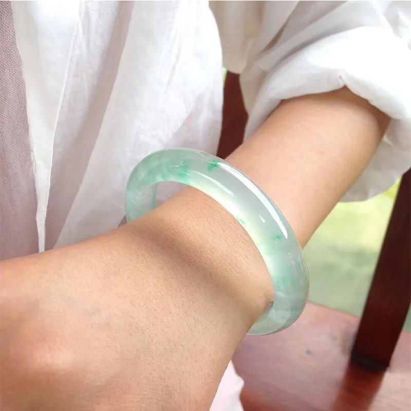 Myanmar QualityJadeite Bracelet Mine Timber Natural Jade Transparent High-End Imperial Concubine Perfec