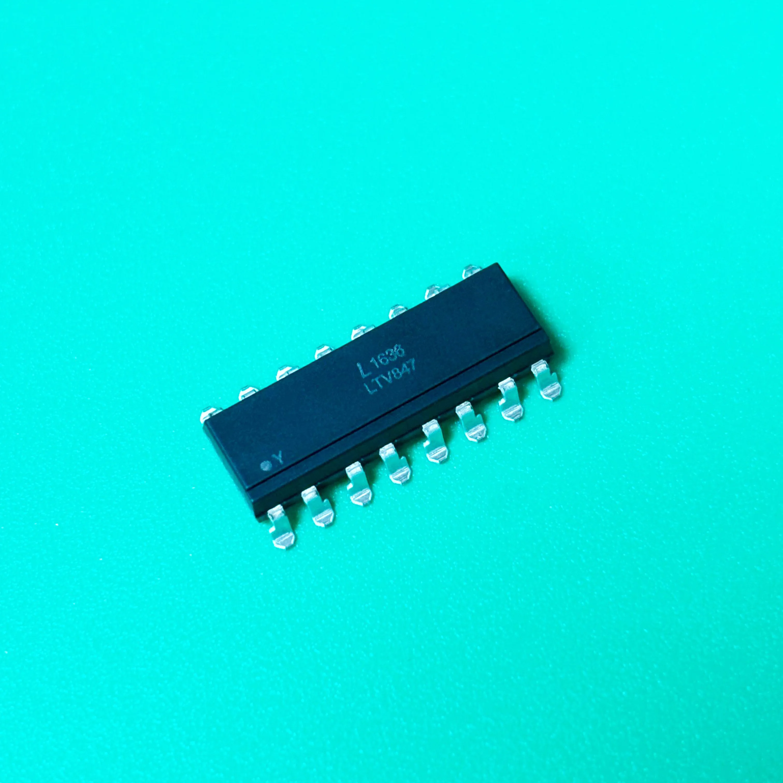 

10pcs/lot LTV847S SOP16 LTV847 S OPTOISOLTR 5KV 4CH TRANS 16-SMD LTV-847S-TA 5000V LTV-847-S