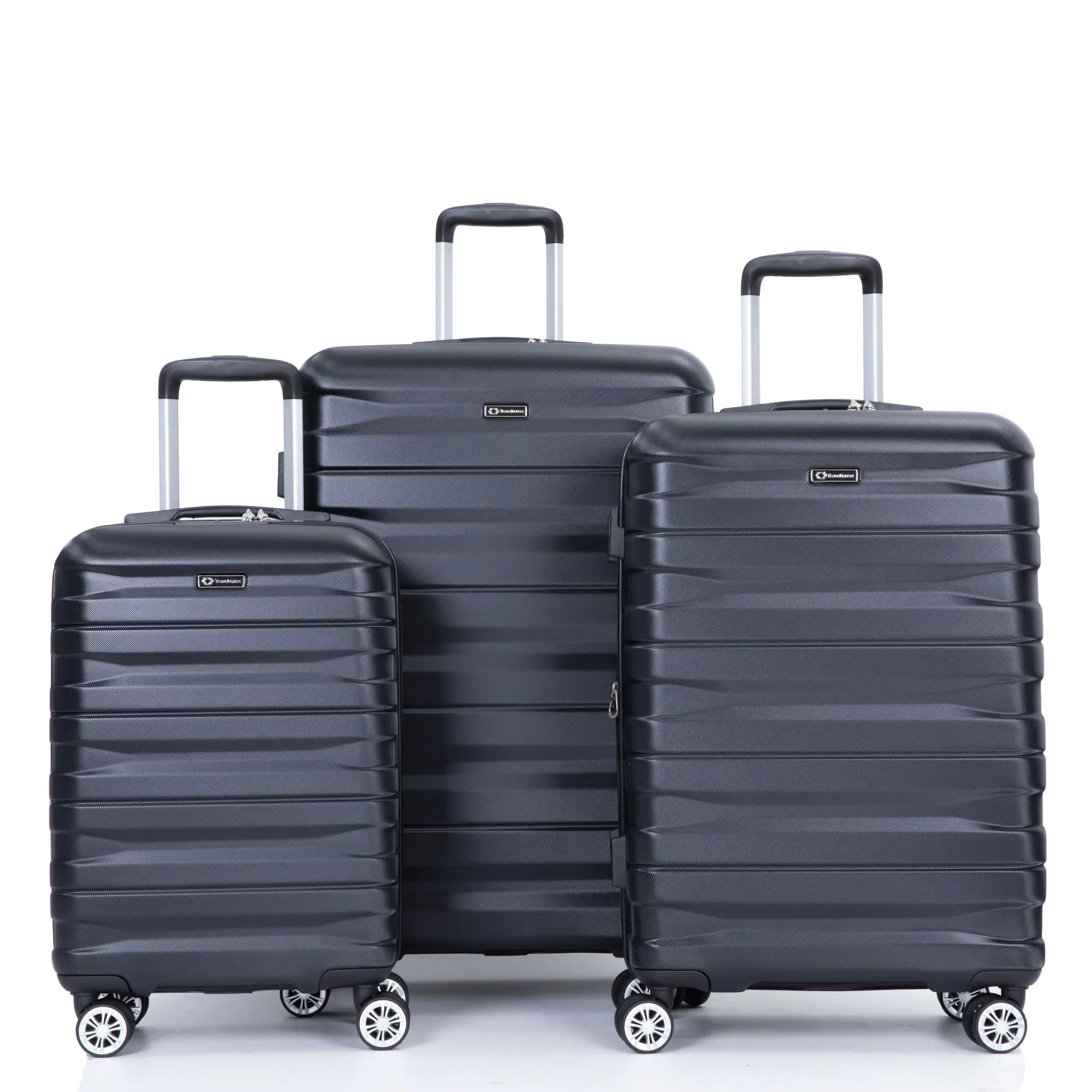 

3 Piece Luggage Sets PC Lightweight & Durable Expandable Suitcase with Two Hooks, Double Spinner Wheels, TSA Lock, (21/25/29) Bl