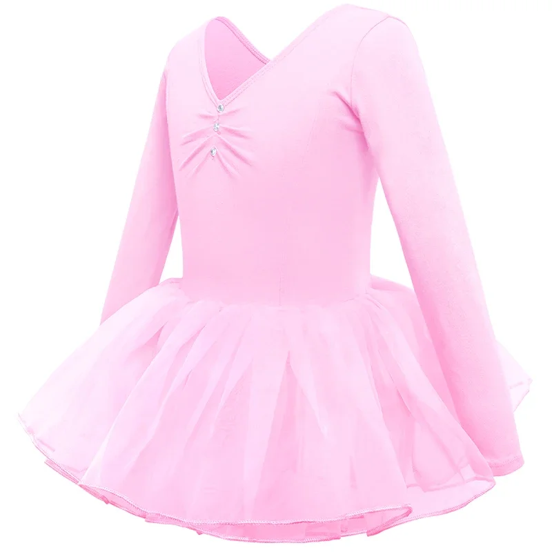 Ballet dress Kids Long Sleeve Ballet Tutu Dress Girls Dress Skirted Leotard Gymnastics Dancewear Ballerina Party Costumes