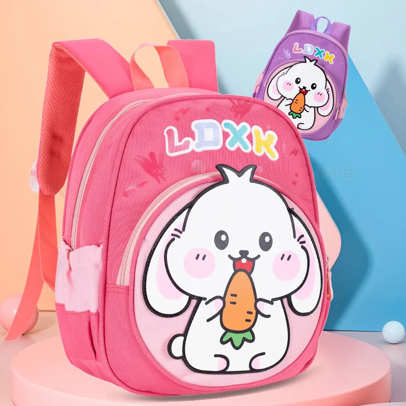 Kindergarten Girls Bag Small Rabbit Cartoon Children's Bag Primary School Students Cute Spine guard Backpack School Bags Mochila