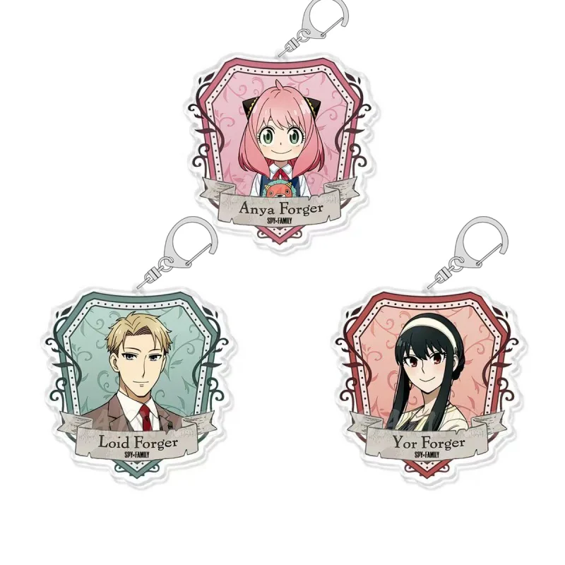 Loid Anya Yor Vintage frame 5cm Acrylic Keychain Character Pendant Backpack Hanging Charm Collectible Decor Gift For Hobby Fans