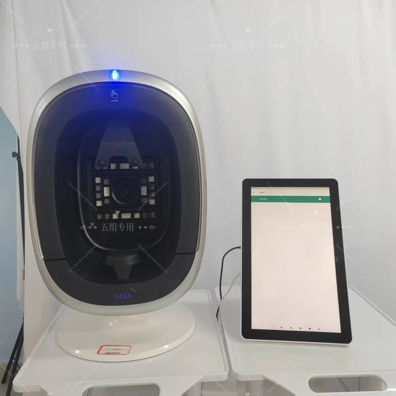 Spiegel Huidanalyse 8 Spectra 3D Intelligente Spiegel Houten Lamp Gezichtsscanner UV Huidanalysator Machine Huidanalysator