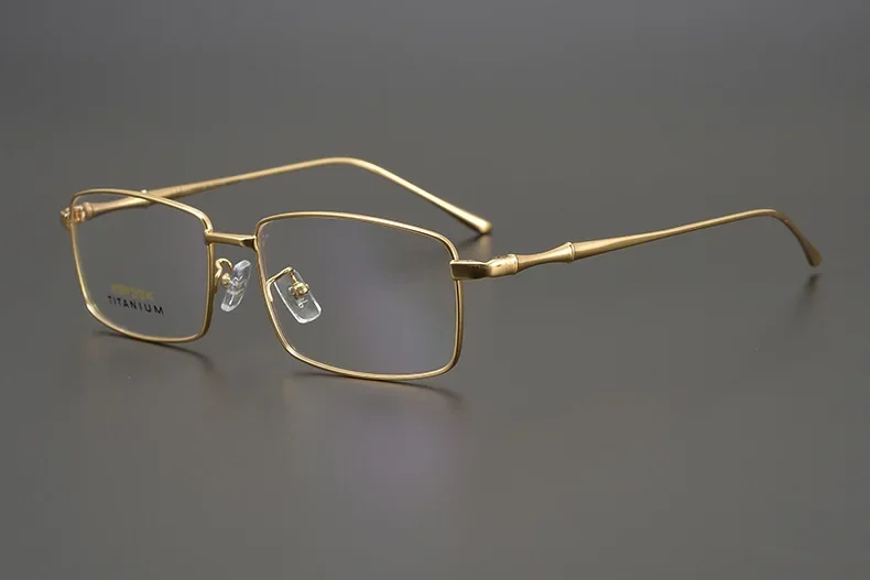 24k Gold Pure Titanium Glasses Frame Men's Gold Business Full-frame Gold Frame with Ultra-light Myopia Frame High-end Exquisite.