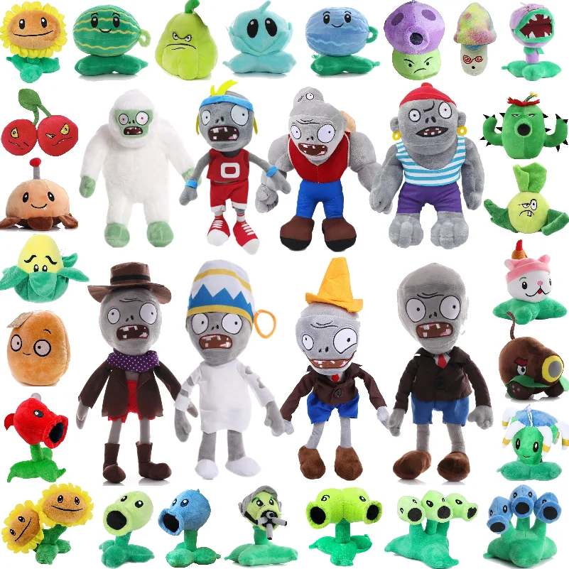 Plants Vs Zombies Plush Toys Gargantuar Zombie Yeti Sunflower Hypno Shroom Chomper Cherry Bomb Peashooter Children Birthday Gift