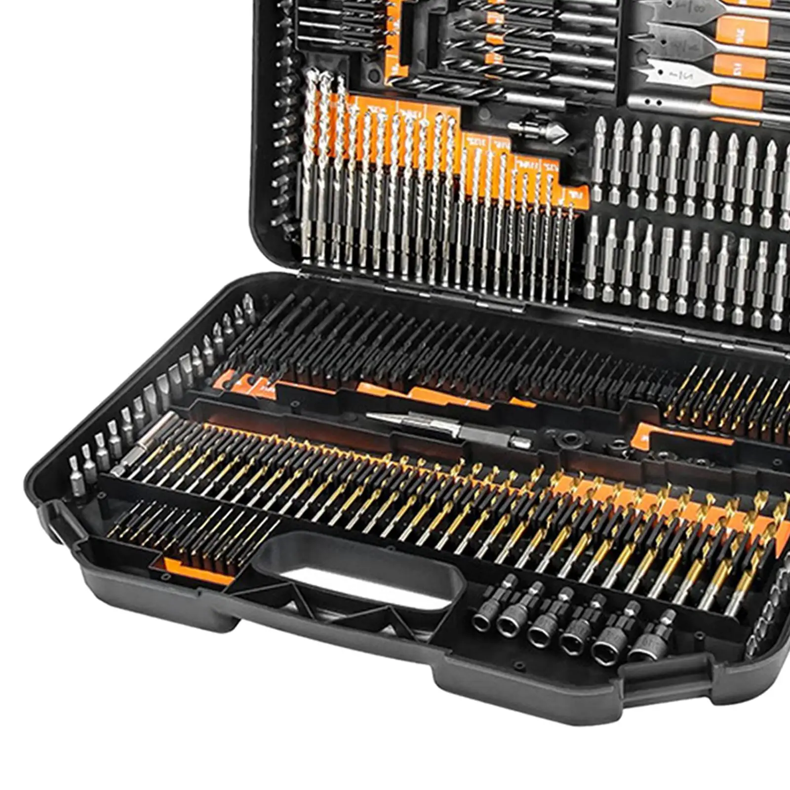 246 Pieces HSS Drill Driver Bit Set with Storage Case Wood Metal Cement Metalworking for Wood Metal Home Repair