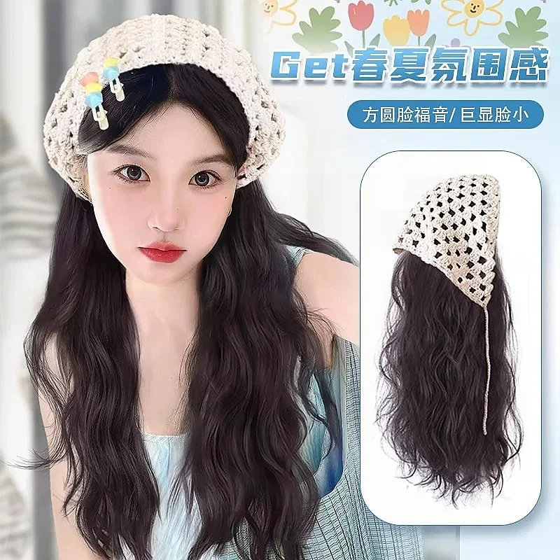 

Парики Cammlia, кудрявые парики для женщин, длинные волнистые синтетические волосы для ежедневного использования, парик, шапочка, ウィ모자 자 натуральные Бесплатные парики