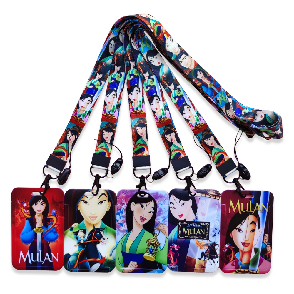 

Женский шнурок для ключей Disney Mulan, держатель с крутыми ремешками для ID-карт, для мужчин и женщин, медсестер