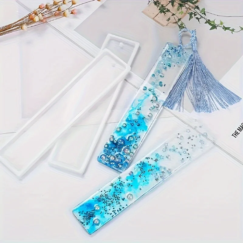 3A rectangular silicone mold，Used for making bookmarks，It is perfect for making epoxy resin jewelry and other handicrafts，and or