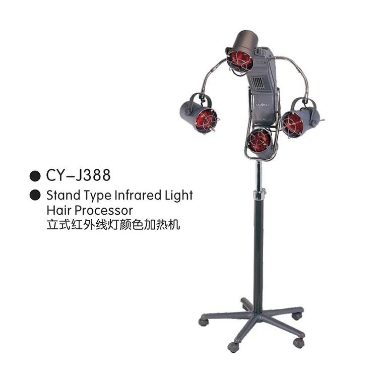 Professional 4 head heat lamp hair color processor dryer salon barber tool for hair styling perming