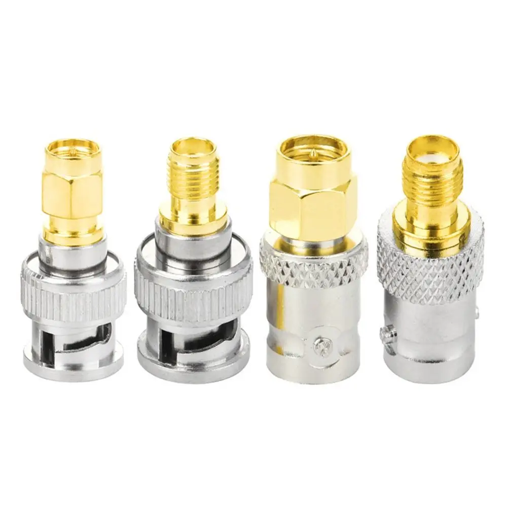 Metal BNC to SMA Adapter Straight Male to Female BNC Male Adapter Threaded Connection Bayonet Coupling SMA Female Adapter