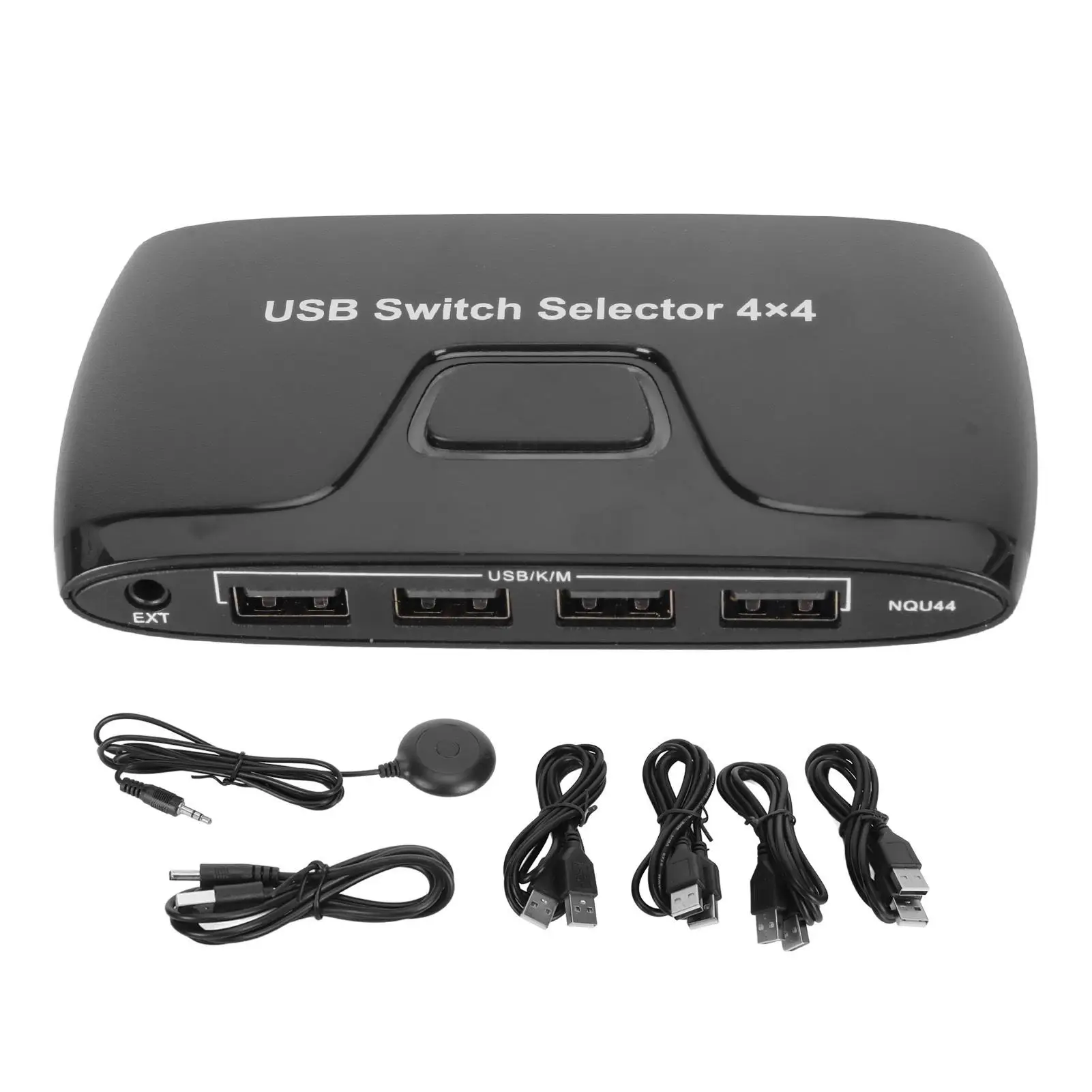 4-Port USB 2.0 KVM Switch Selector for 4 Computers - Share USB Devices, for keyboard & Mouse Effortlessly!