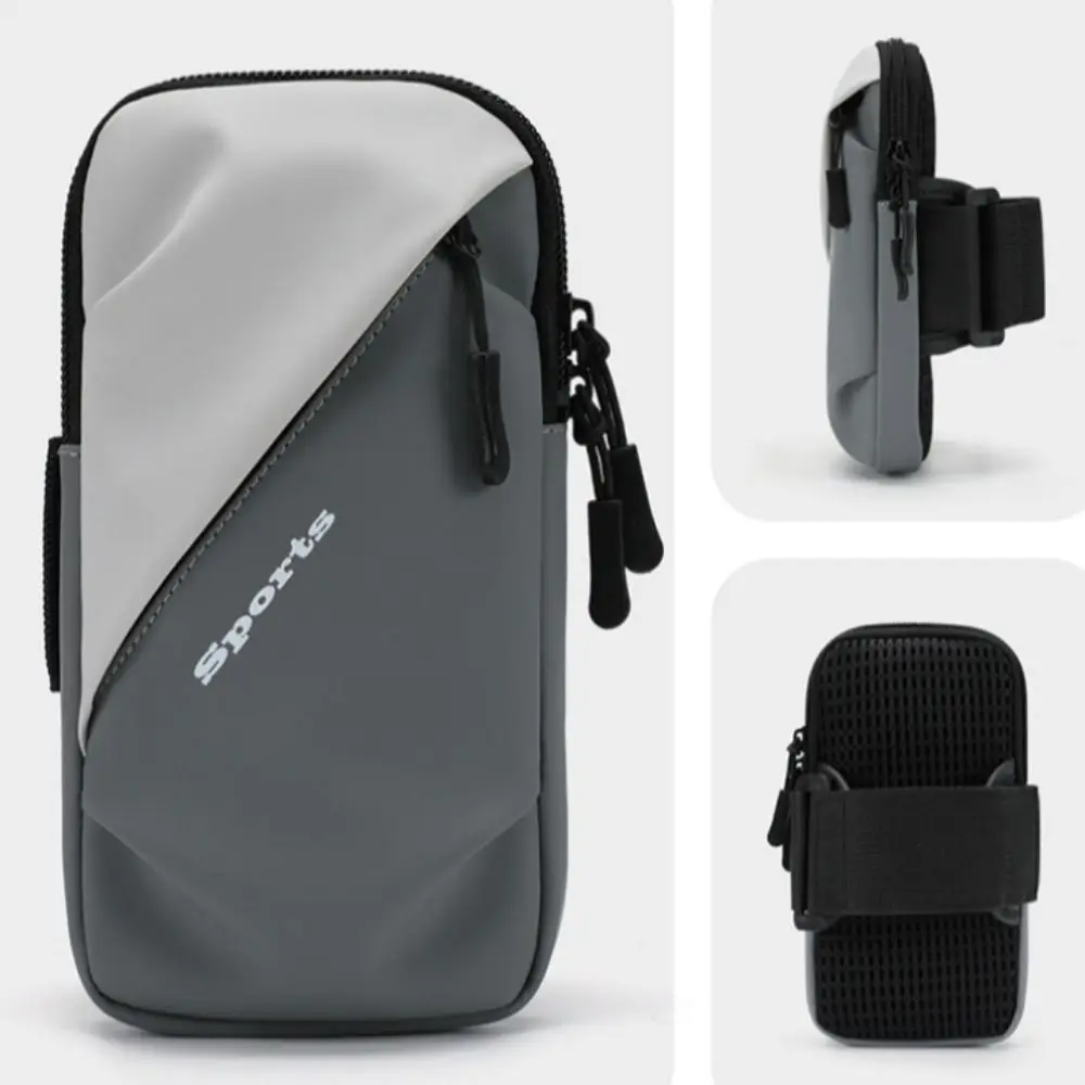 Mesh Breathable Arm Phone Bag Double Layers Waterproof Running Phone Bag Dustproof Reflective Sports Arm Bag Universal