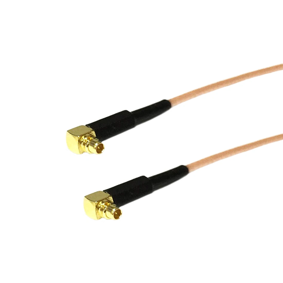 Mmcx Macho Ângulo Direito Trança Cabo Rg178 25cm Longo Outra Extremidade Exposta