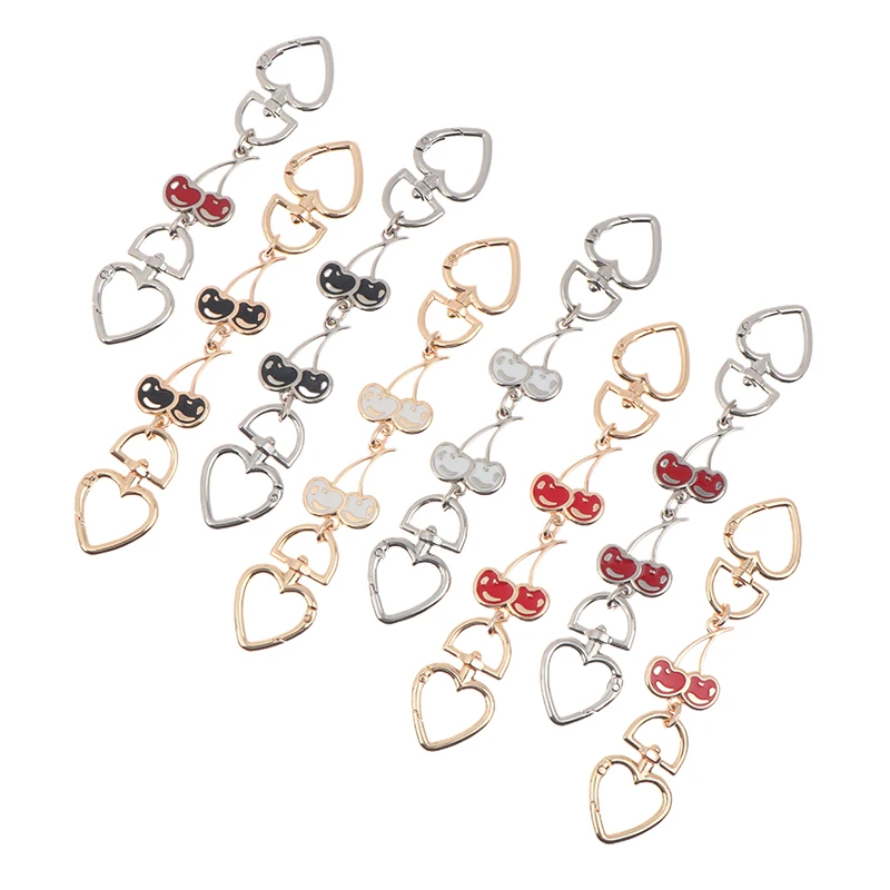 〔CC88〕1Piece Heart Buckle Cherry Bag Chain DIY Bag Strap Extension Replacement ,Women\'s Bag Decoration