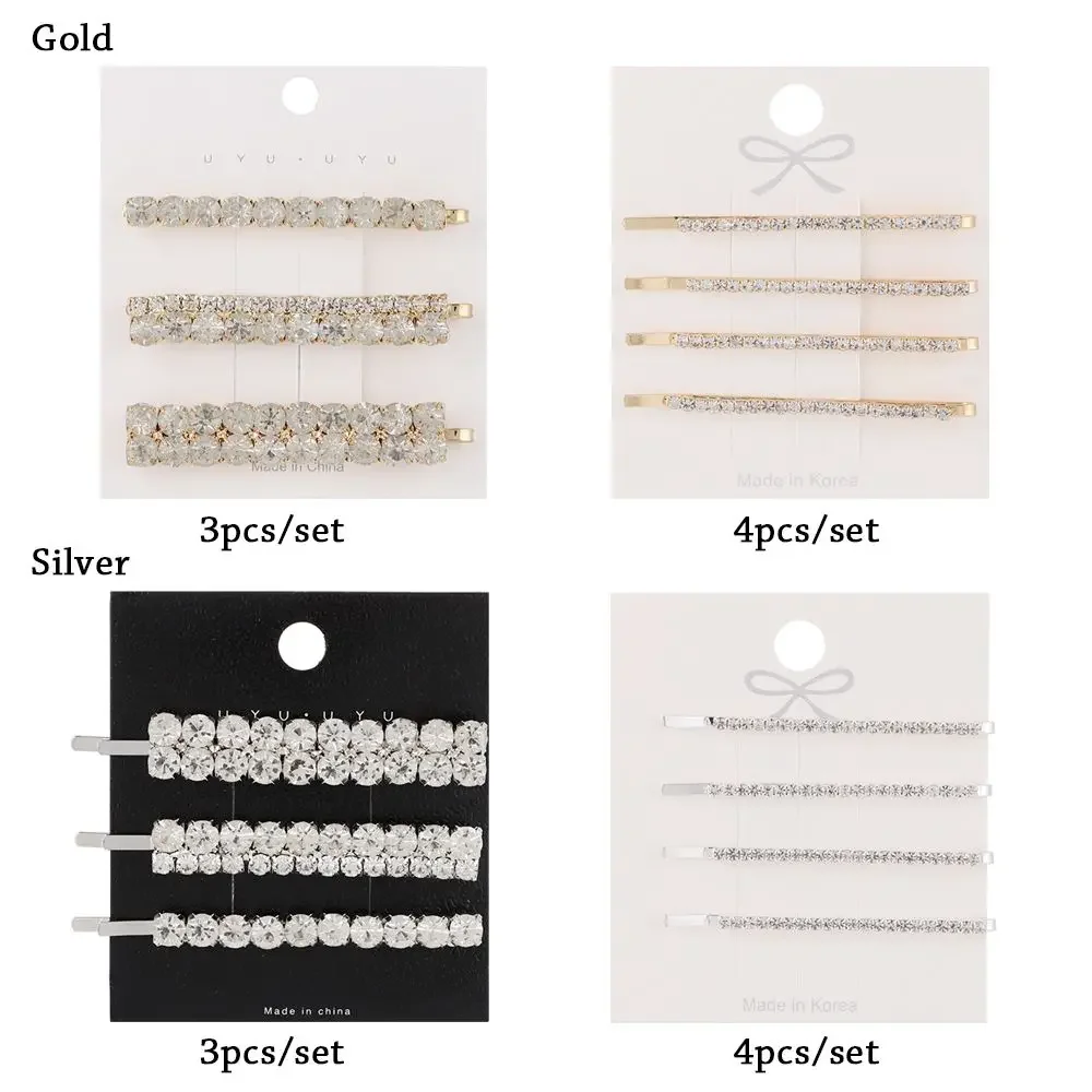 Hot Korea Diamond Hairpins Women Bingbing Crystal Hair Clips Set Girls Luxury Shining Crystal Barrettes Hair Styling Accessories