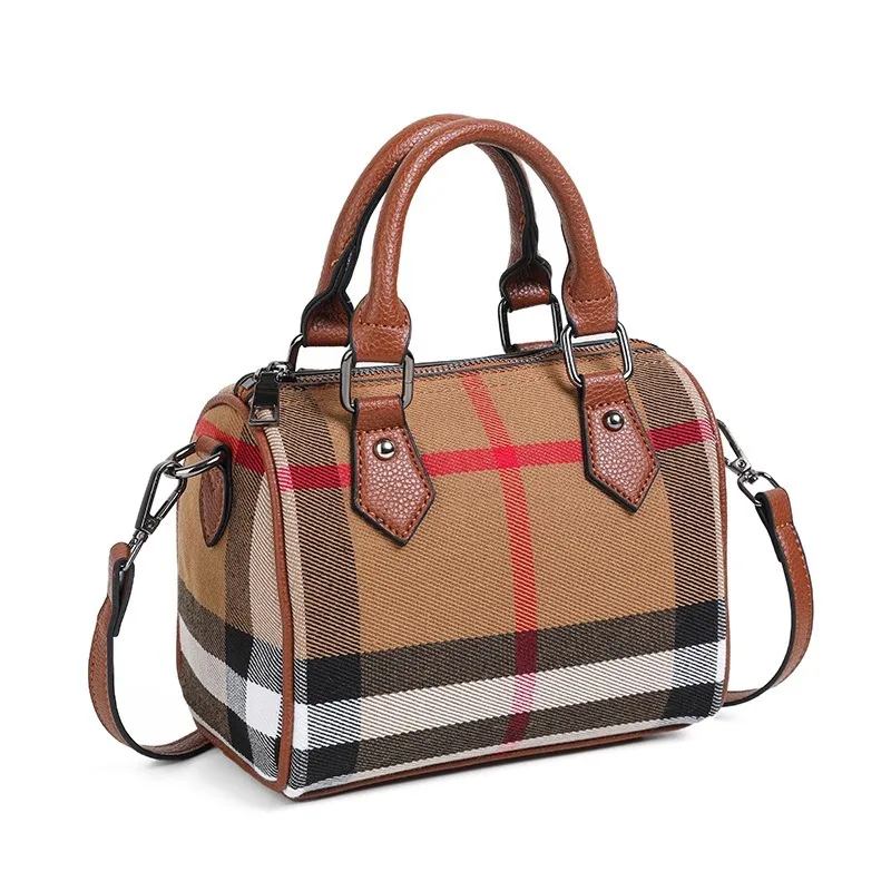 Torebka na ramię w stylu vintage ze skóry, 2025, wysokiej jakości torebka damska, modna retro listonoszka i torebka z górnym uchwytem.