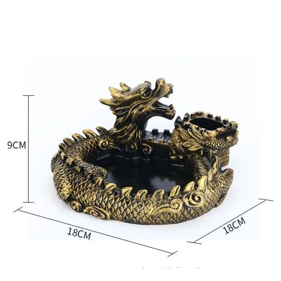 Creative Dice Tray Dragon DND Dice Tray Holder Polyhedral Metal Resin Dice for Dungeons and Dragons Home Statue Bar Decor Gifts