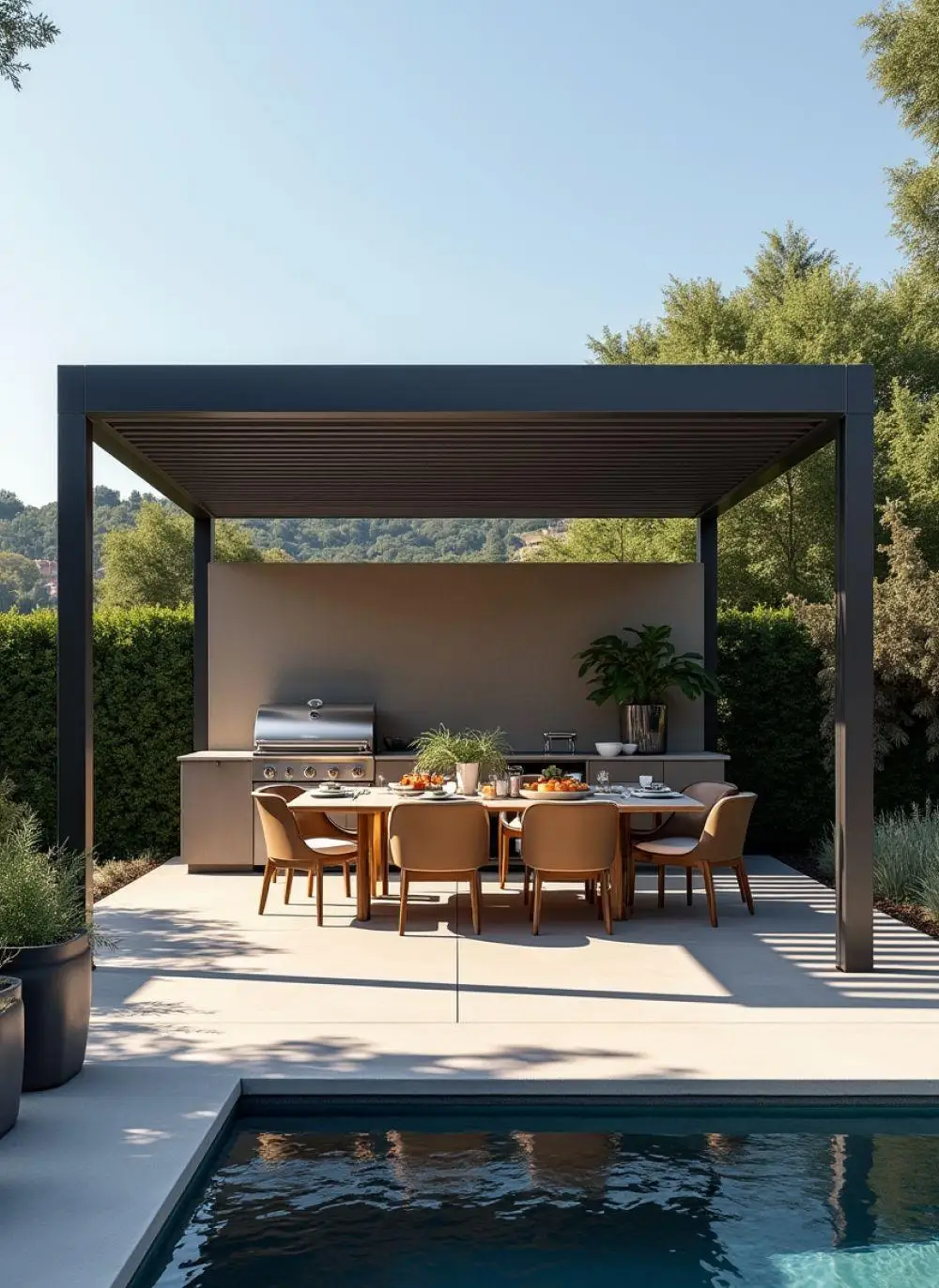 Custom Size 3X3 3x6 10*12 10*20m Motorised Pergola Outdoor Garden Waterproof Aluminium Bioclimatic Electric Louver Roof Pergola