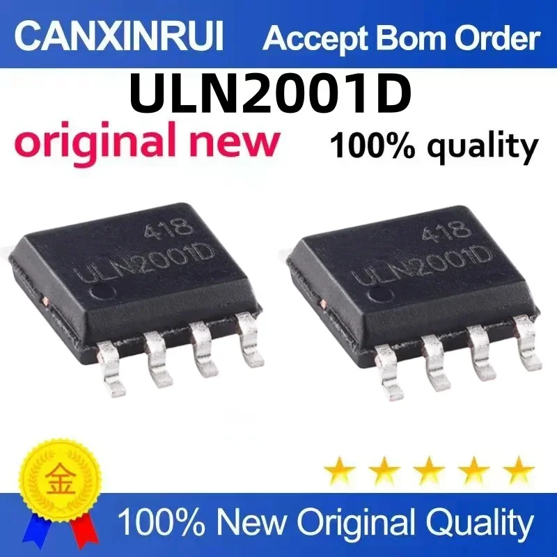 

(5-100 pieces)New ULN2001D SMT SOP-8 transistor array driver IC chip in stock