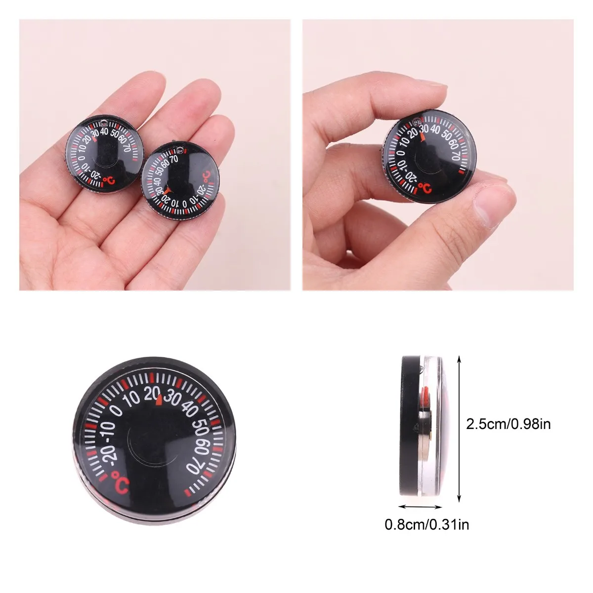 1pc Plastic Temperature Thermometer Window Indoor Outdoor Wall Garden Home Graduated Disc Measurement