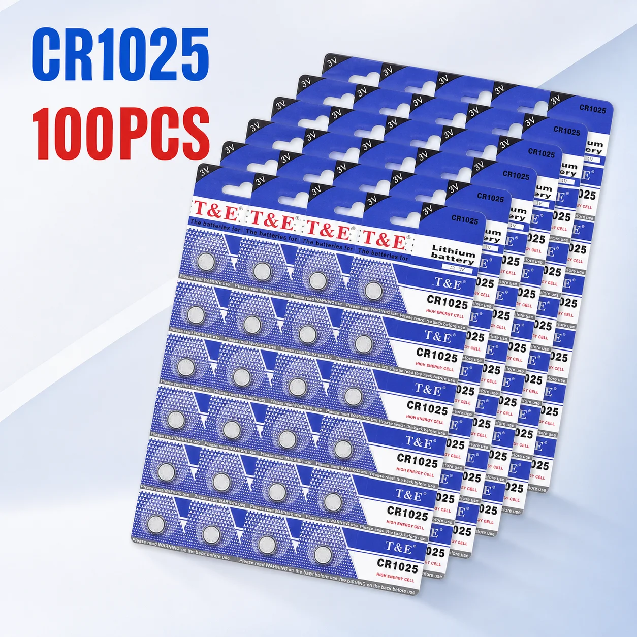 100PCS 3V CR1025 Lithium Coin Cell Battery Button Batteries for Watch Car Key Remote KL1025 BR1025 DL1025 LM1025
