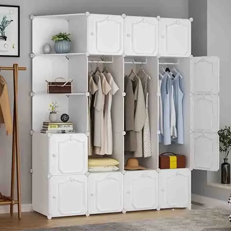 Cheap Space Saving Closet Modular Small Minimalist Nordic Jewelry Display Fabric Wardrobe Makeup Muebles Furniture For Room