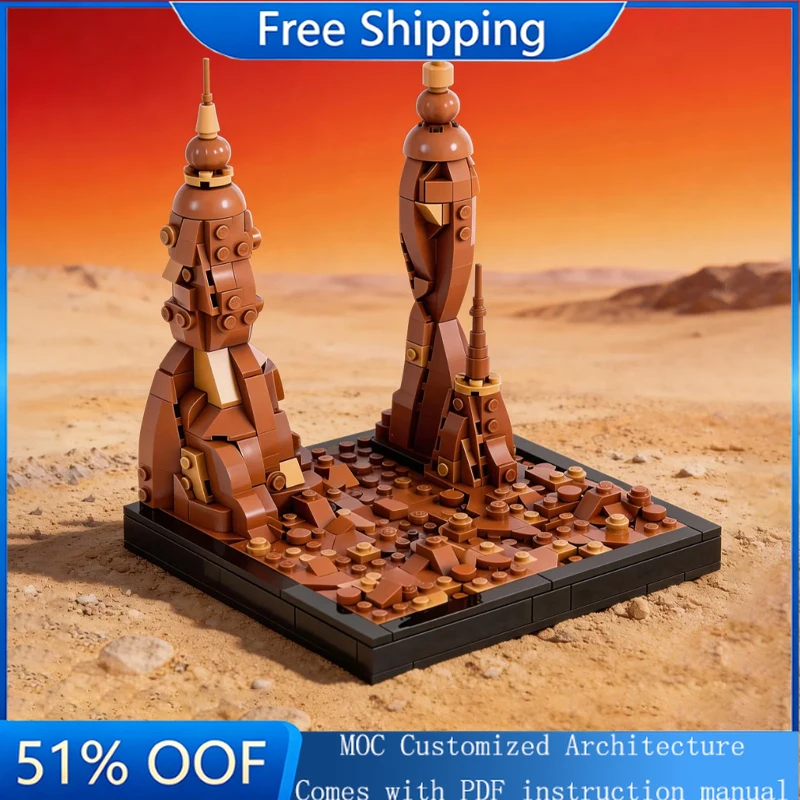 

Набор технологических конструкторов из 459 деталей: Модель MOC «Затерянные в скалистых пейзажах и красных горах», развивающая игрушка для детей, подарок