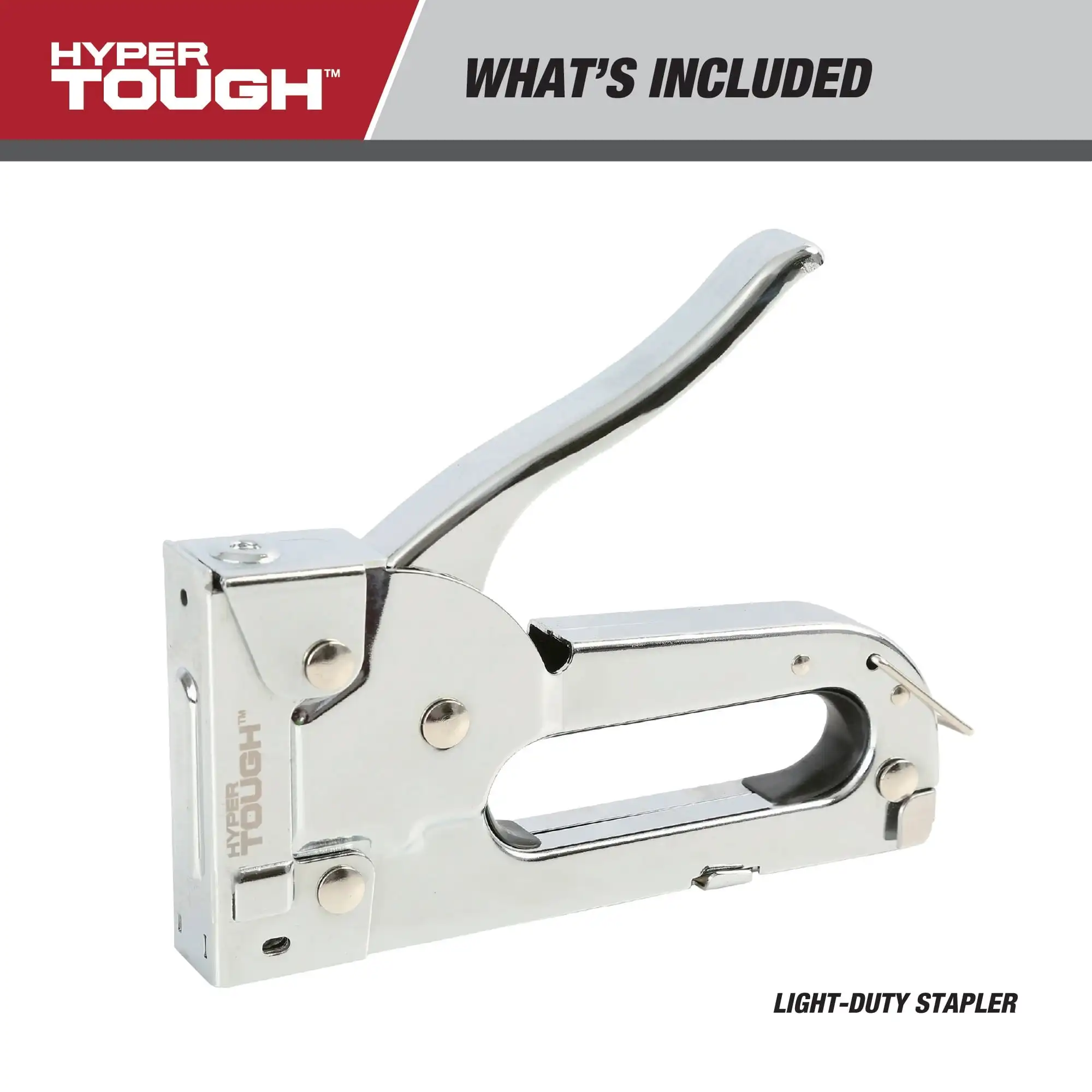 Grampeador leve, construção cromada, L X 6 polegadas, modelo 3432