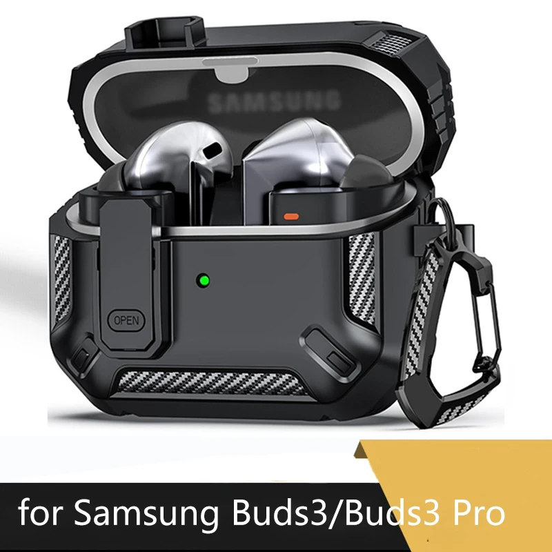 

Earphone Cases For Samsung Buds 3 Pro Case Funda Protective Cover For Galaxy Buds 3 Pro 3Pro Buds3 Pro Luxury Anti-drop Shell