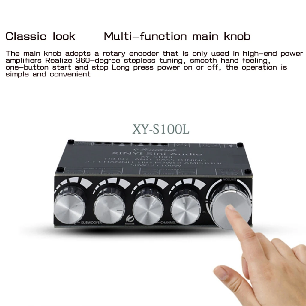 مضخم الصوت الرقمي مكبر كهربائي مجلس تيار مستمر 5-26 فولت 2.1 قناة بلوتوث متوافق وحدة AUX المدخلات 3.5 مللي متر الإخراج