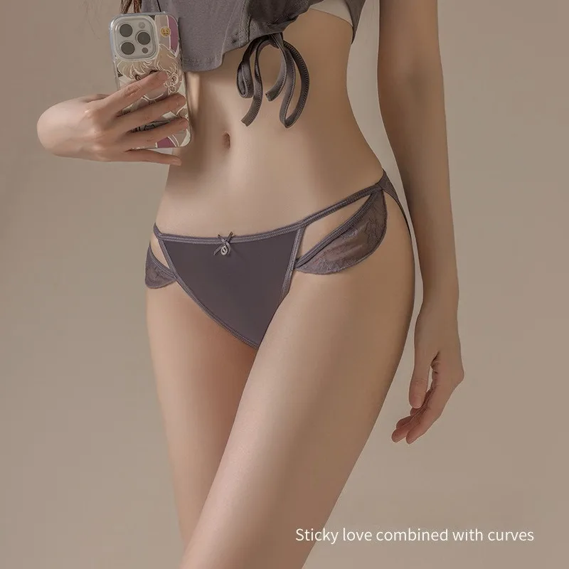 أزياء من الدانتل الملابس الداخلية النساء مثير منخفضة الخصر بعقب رفع الملابس الداخلية الجوف خارج تنفس سراويل السلس بلون سريعة الجافة ملخصات #2