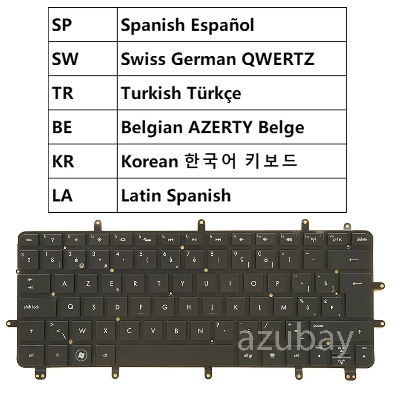 

Backlit Laptop Keyboard For HP Spectre XT Pro Ultrabook, Spectre XT Pro 13-B000 US Korean Belgian AZERTY Swiss German Turkish