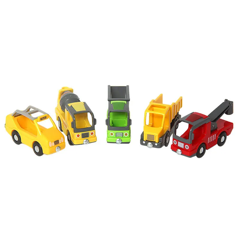 Zabawka magnetyczna samochód transportowy urządzenie inżynieryjne samochodu, wagon kolejowy kompatybilny z drewniany pociąg torami różnych stylów są dostępne