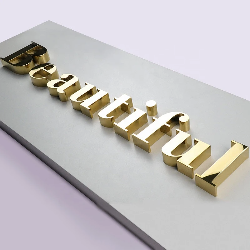 Giant 3D Business Sign Letters Metal Stainless Steel Channel Letter Signage Outdoor Lighting Customizable Size