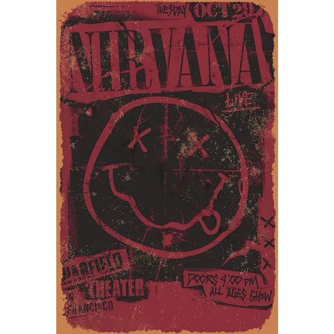 Nirvana the Ater Iron 8X12 Inch Vintage Look Decoration Poster Sign for Home Kitchen Bathroom Farm Garden Garage Inspirational Q