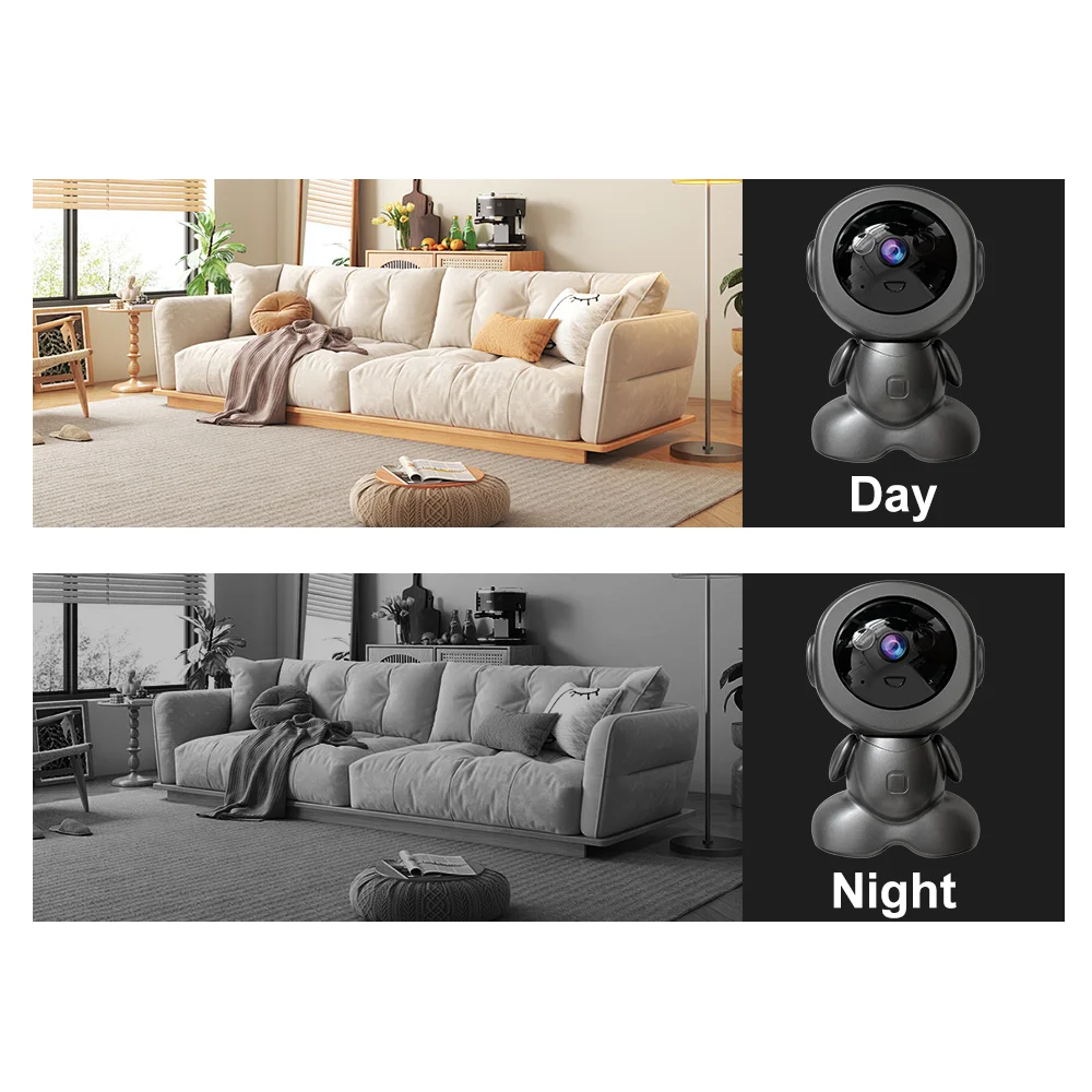Hongnaer 5MP 2.5K V380 Pro Night Vision Wireless WiFi Smart Home Robot Video Indoor IP PTZ CCTV Security Camera