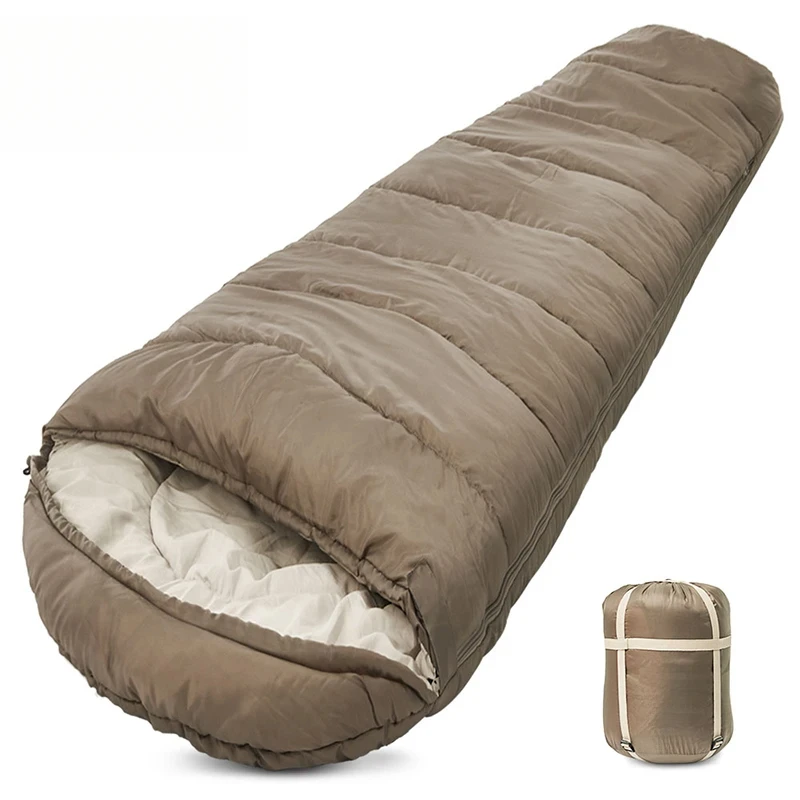 Winter sleeping bag mj600-12 ℃ mummy sleeping bag mj300-1 ℃ cotton sleeping bag outdoor cold-proof warm sleeping bag