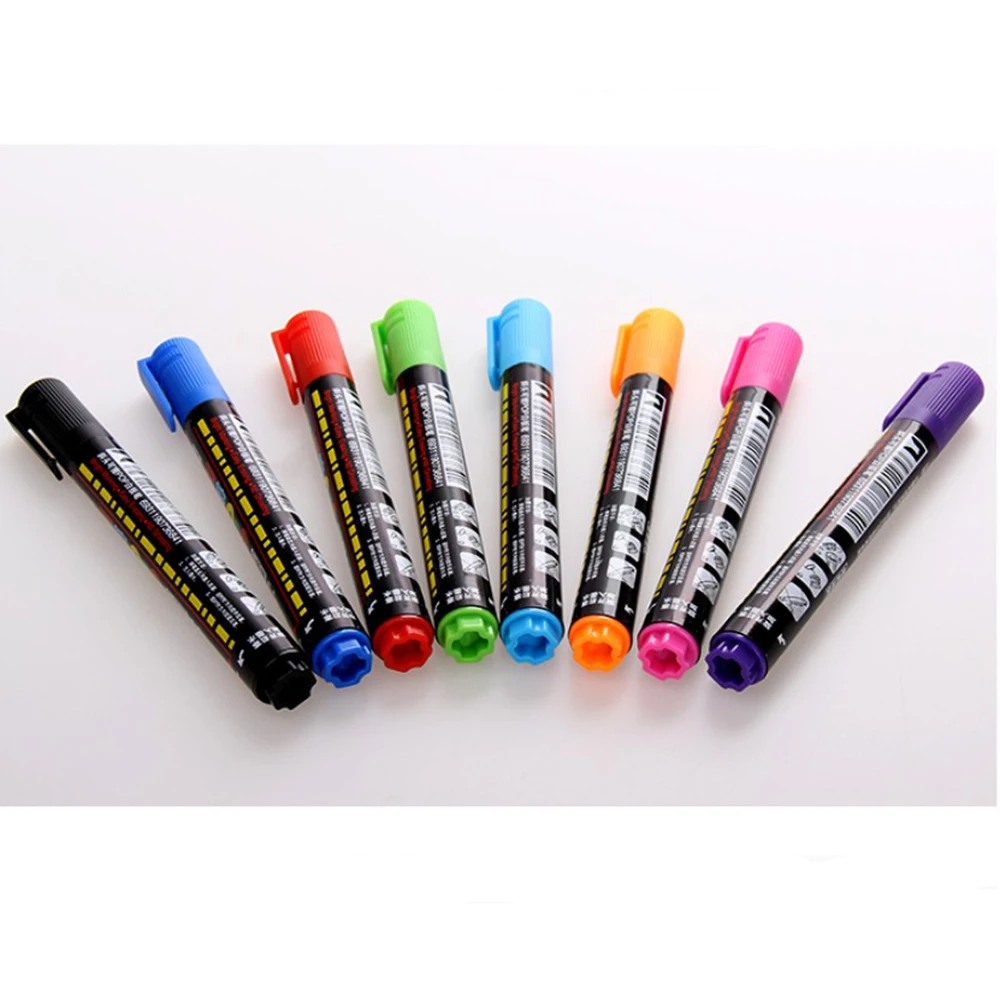 8 PC/Lot 8-Color Repeated Filling Dry Erase Marker Whiteboard Marker of Chisel Pen Tip of 5mm