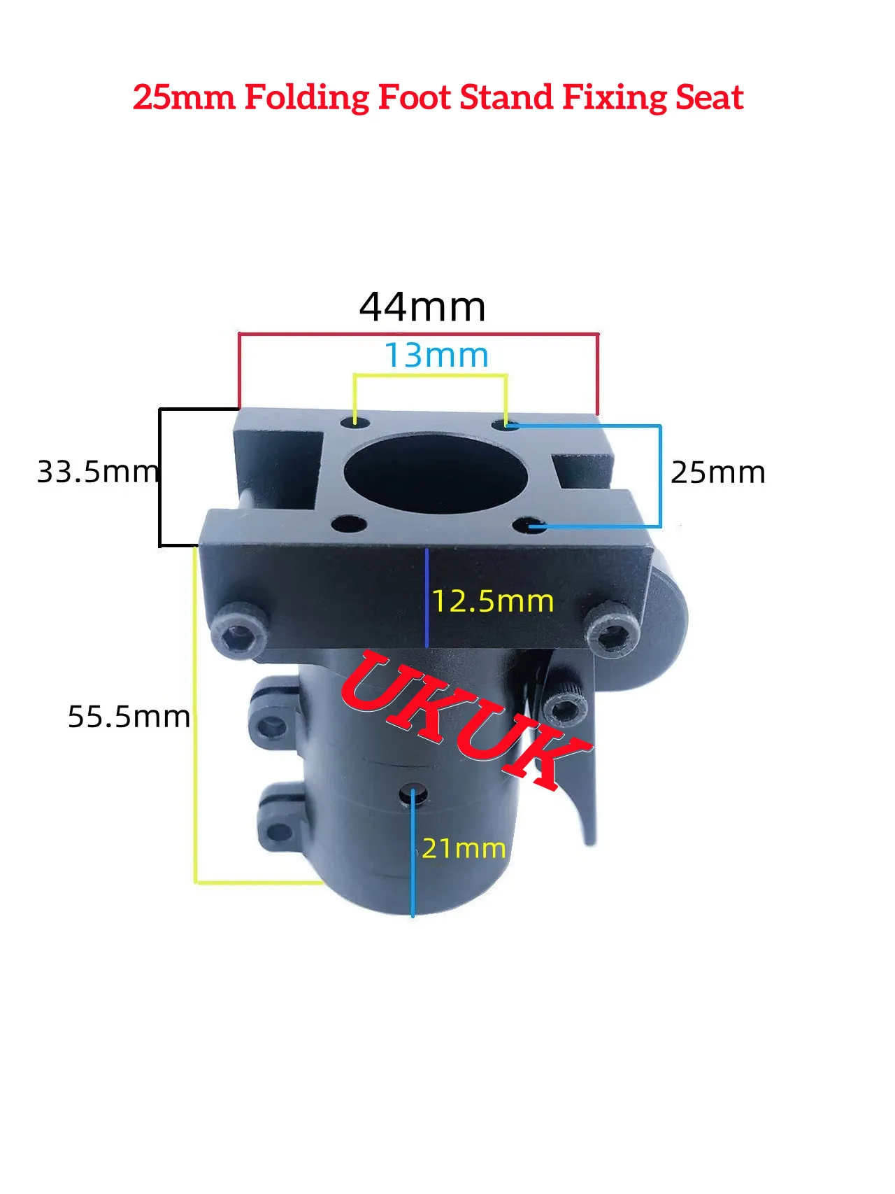 Plant Protection UAV Foot Frame Fixed Seat Aluminum Alloy Connector 25mm Pipe Diameter Use