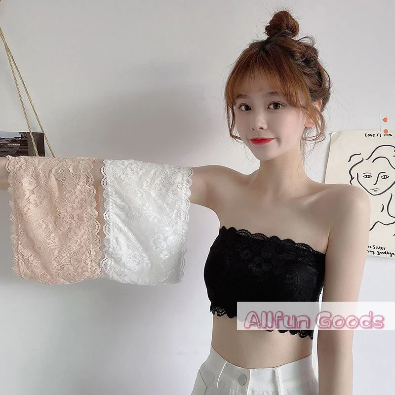 [TG835]Lace Sexy Anti-Exposure Strapless Elastic Underwear Tube Top For Women