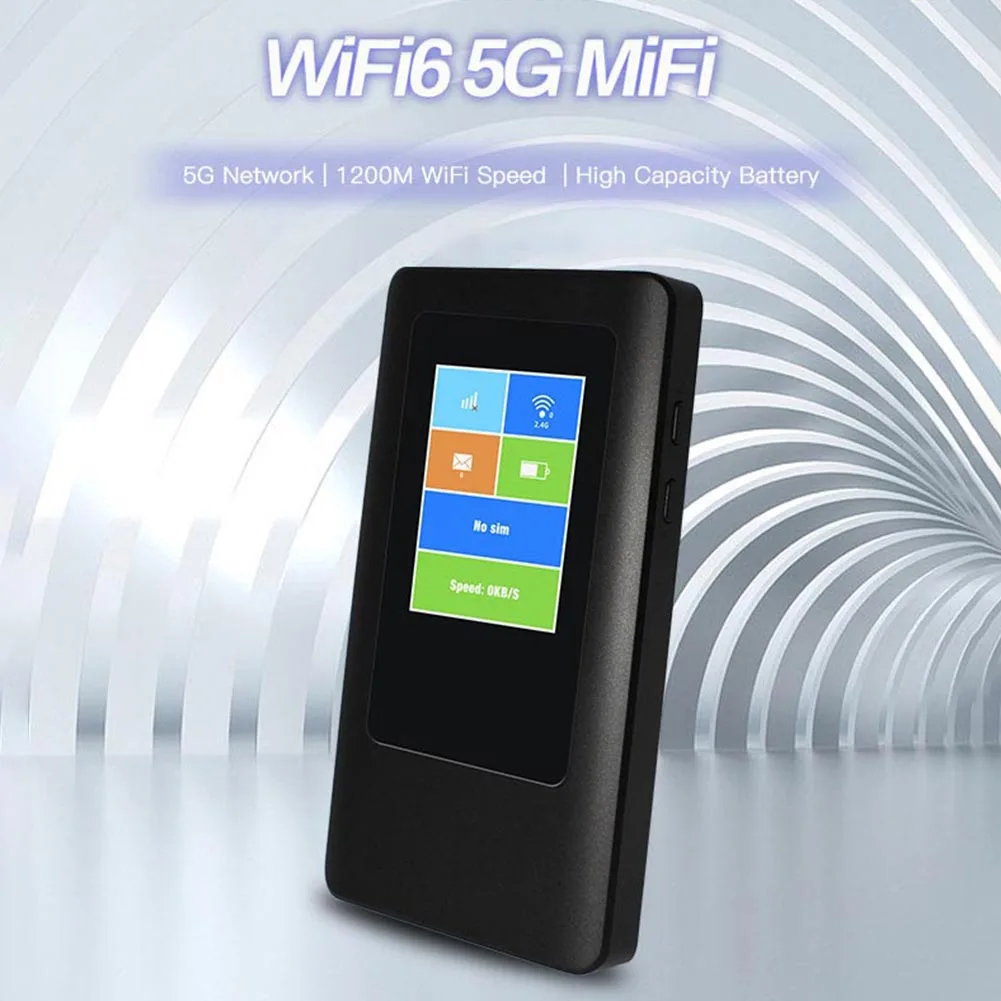 

5G WiFi Router Mobile Hotspot with Sim Card Slot Wireless Portable WiFi 4400mAh Battery Up To 16 Users for Car Travel